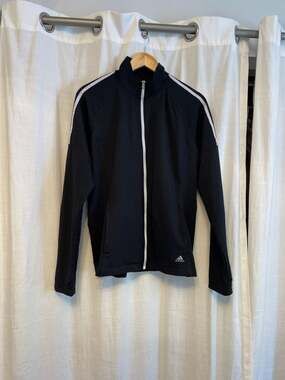Adidas Golf Full-Zip 3-Stripe Track Jacket Black Size XL